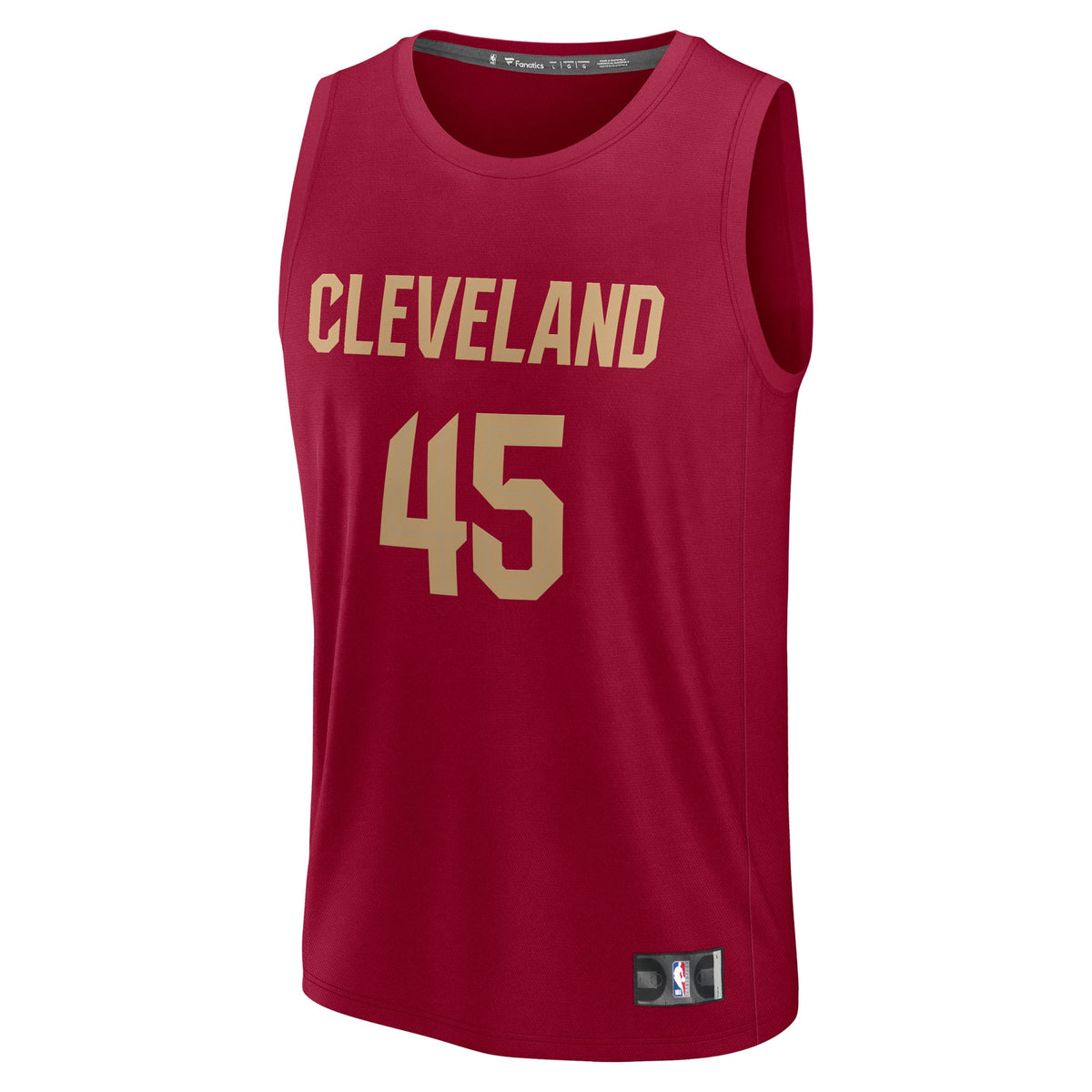 Cleveland Cavaliers Donovan Mitchell Fanatics Wine Fast Break Replica Player Jersey - Icon Edition for Men product image 3,