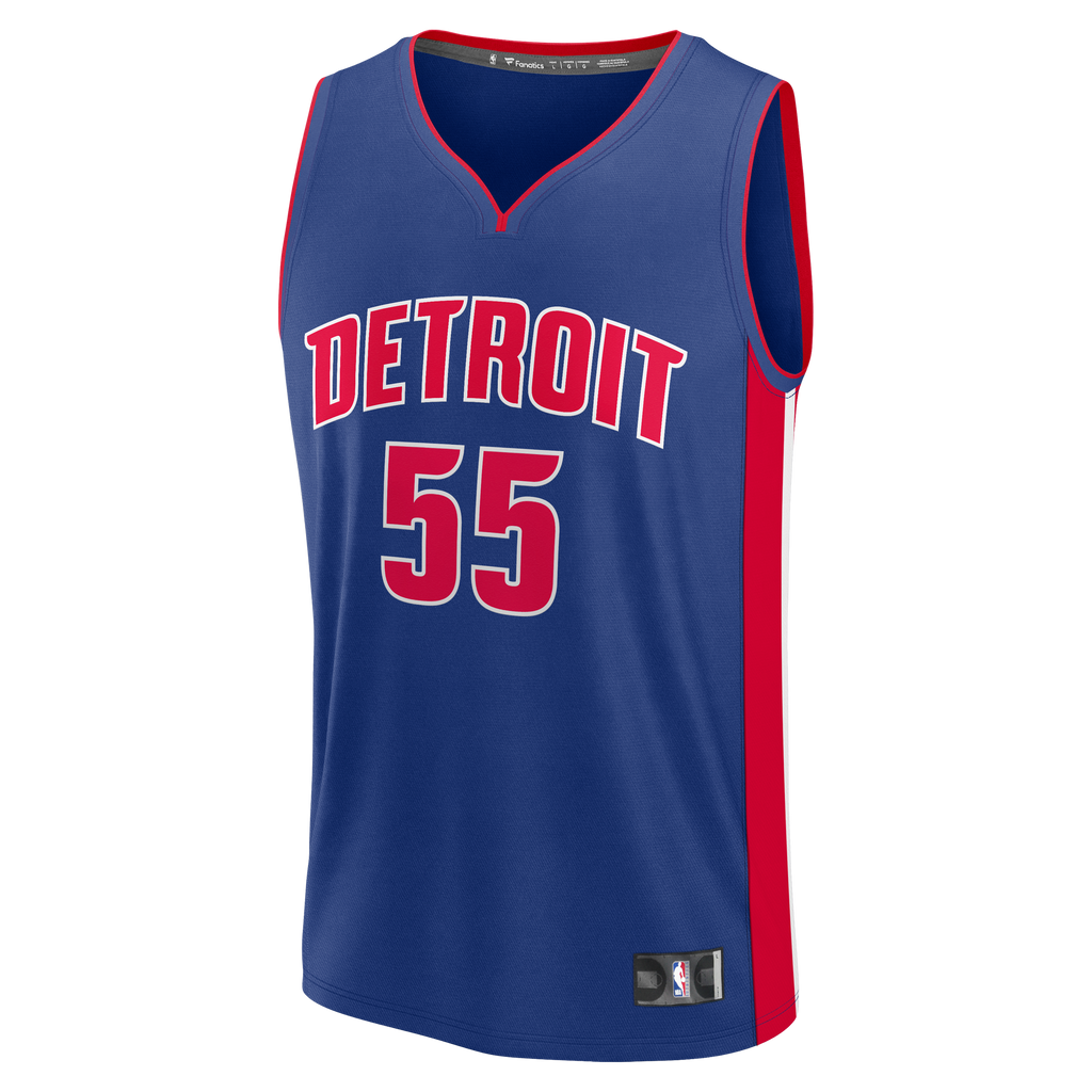 Detroit Pistons Duncan Robinson Fanatics Blue Fast Break Jersey - Icon Edition for Men product image 3, provided for visual