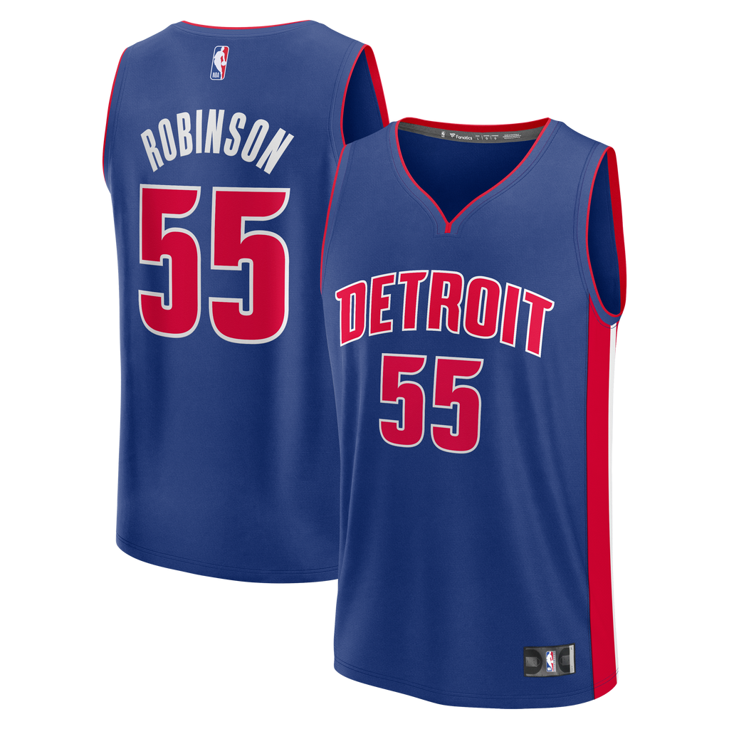 Detroit Pistons Duncan Robinson Fanatics Blue Fast Break Jersey - Icon Edition for Men product image 1, provided for visual