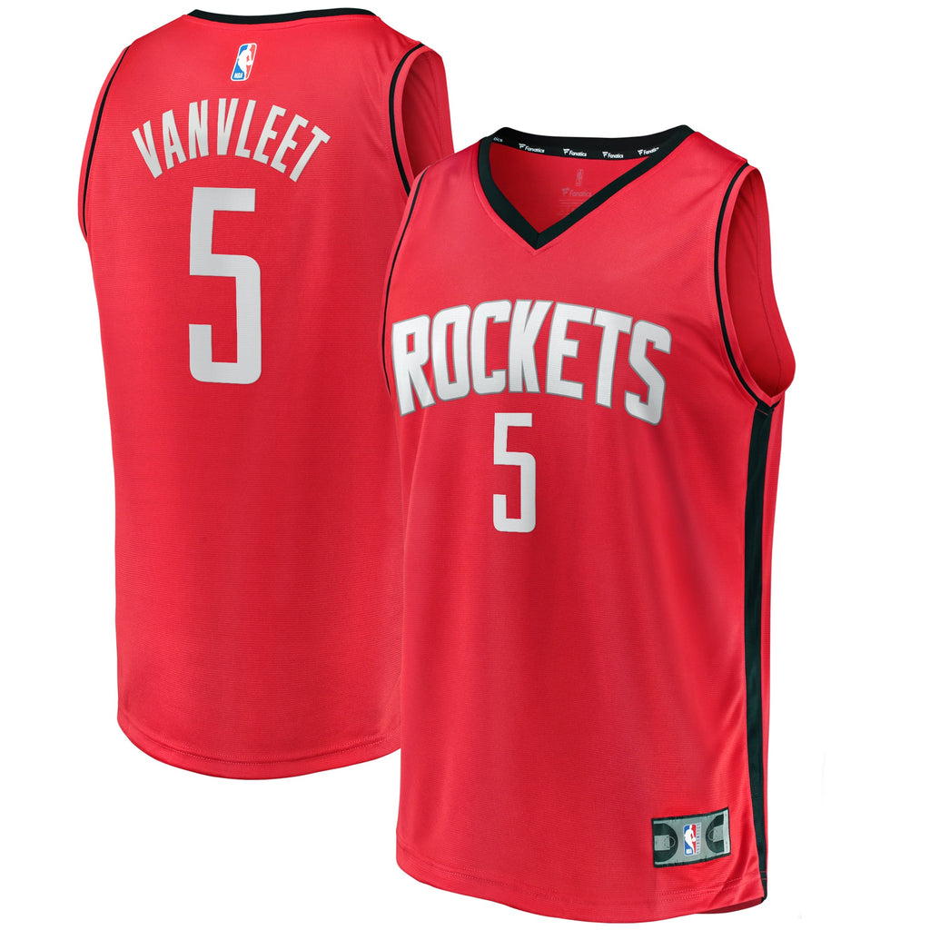 Houston Rockets Fred VanVleet Fanatics Red Fast Break Replica Player Jersey - Icon Edition for Men product image 2, provided