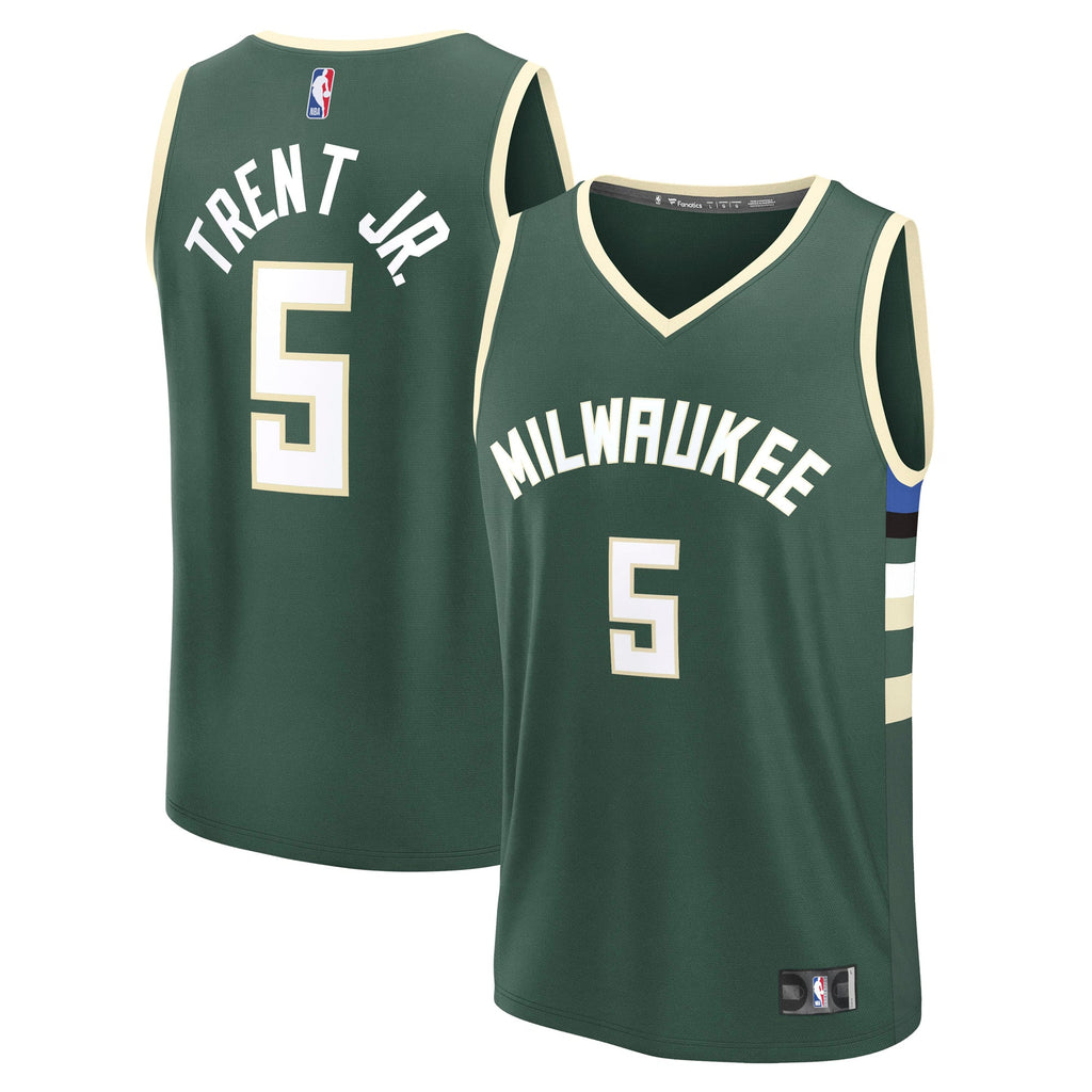 Milwaukee Bucks Gary Trent Jr. Fanatics Hunter Green Fast Break Replica Player Jersey - Icon Edition for Men product image