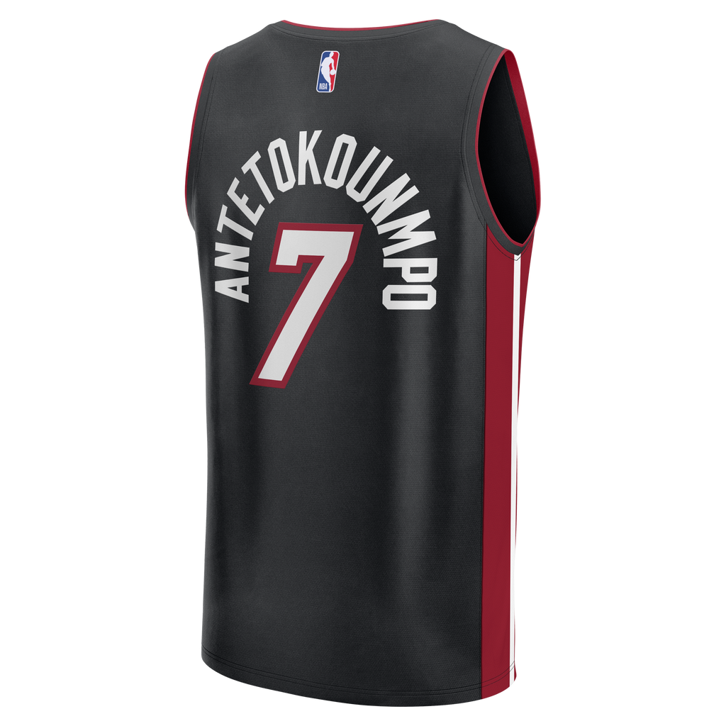 Miami Heat Giannis Antetokounmpo Fanatics Black Fast Break Jersey - Icon Edition for Men product image 4, provided for