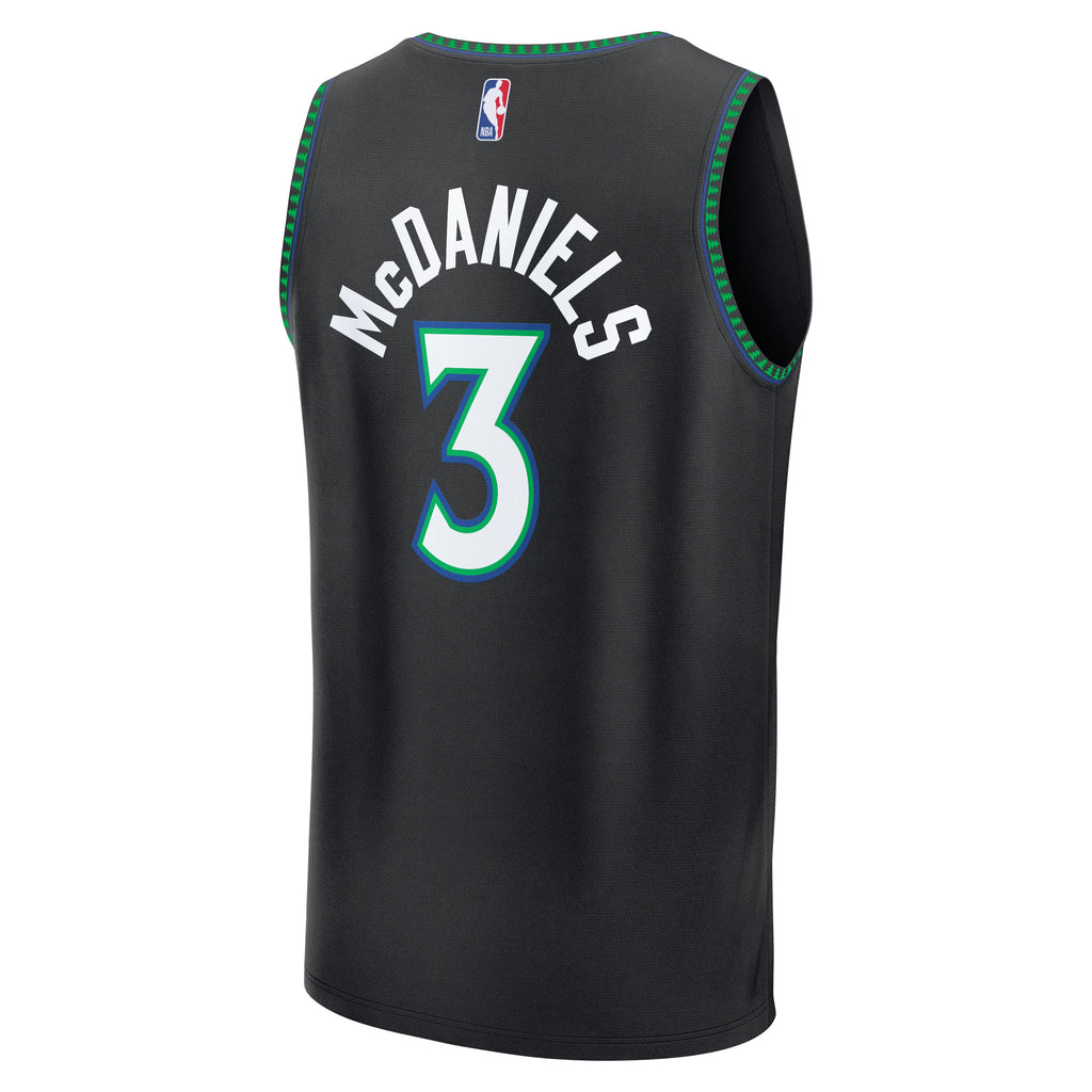 Minnesota Timberwolves Jaden McDaniels Fanatics Black Fast Break Jersey - Statement Edition for Men product image 4,