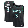 Minnesota Timberwolves Jaden McDaniels Fanatics Black Fast Break Jersey - Statement Edition for Men product image 1,