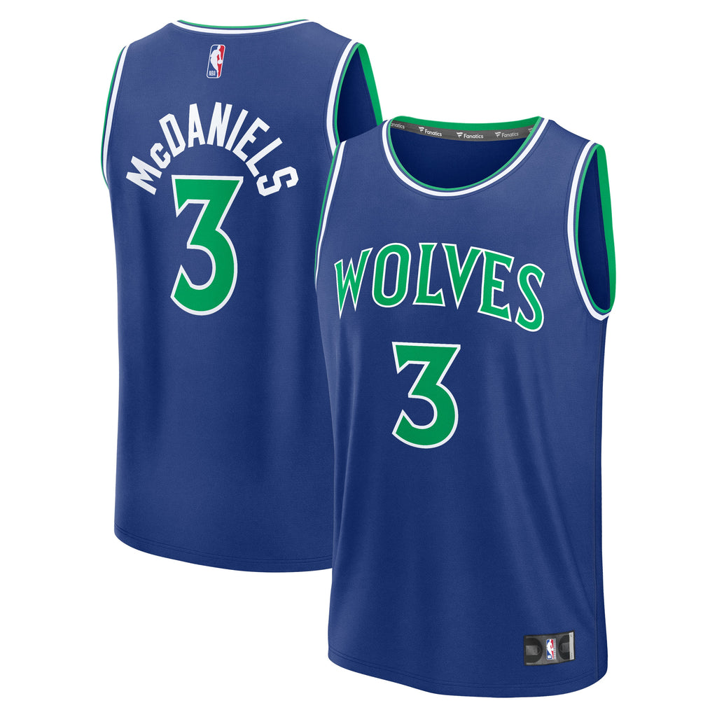 Minnesota Timberwolves Jaden McDaniels Fanatics Blue Fast Break Jersey - Icon Edition for Men product image 2, provided for