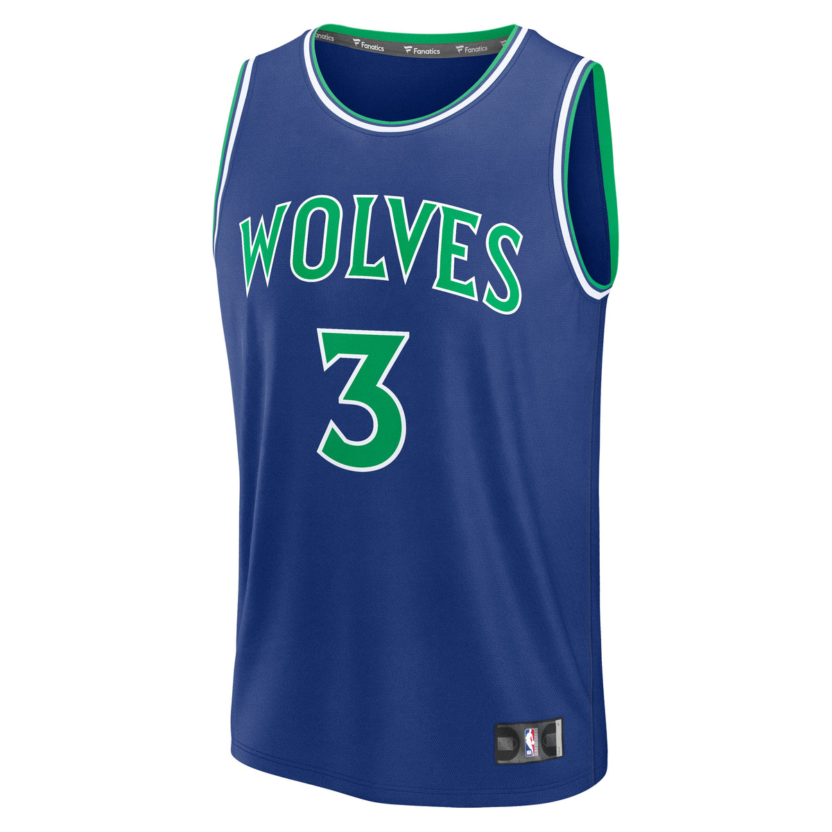 Minnesota Timberwolves Jaden McDaniels Fanatics Blue Fast Break Jersey - Icon Edition for Men product image 3, provided for