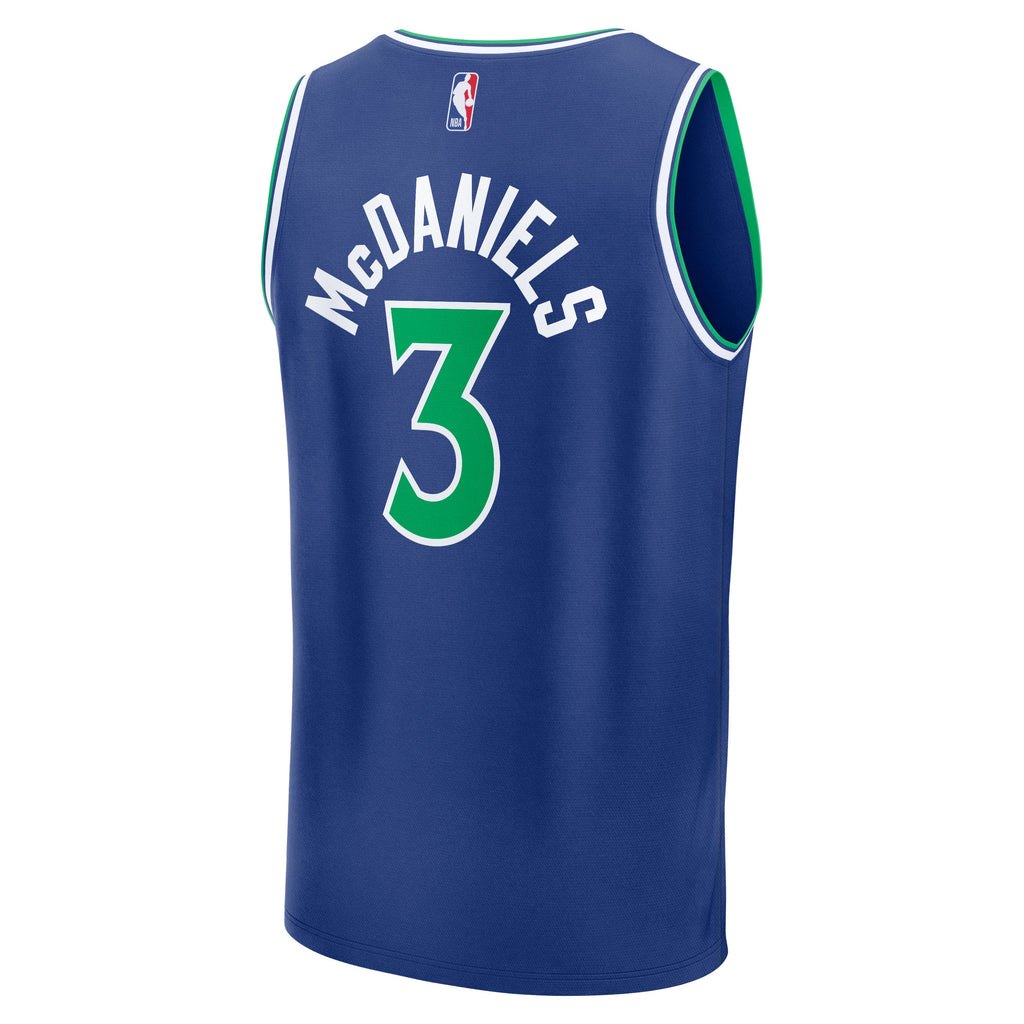 Minnesota Timberwolves Jaden McDaniels Fanatics Blue Fast Break Jersey - Icon Edition for Men product image 4, provided for