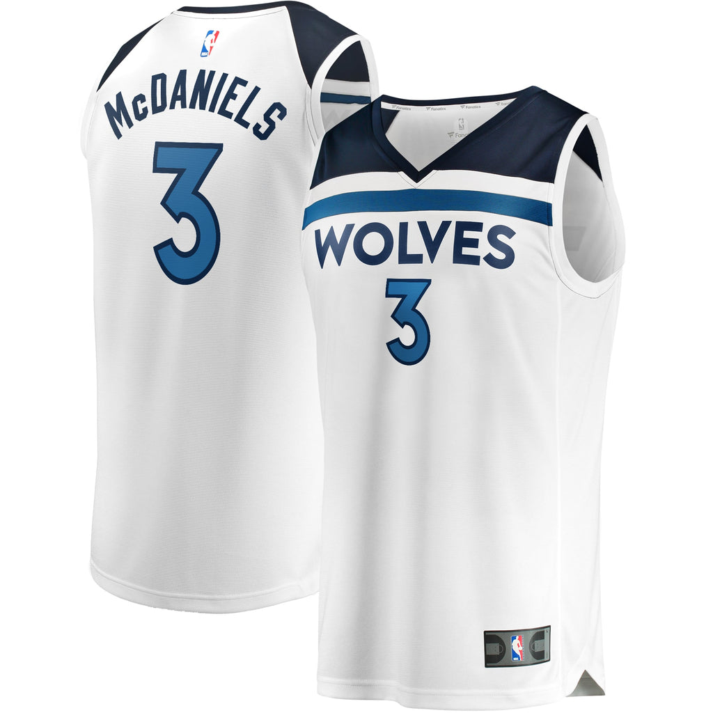 Minnesota Timberwolves Jaden McDaniels Fanatics White Fast Break Replica Player Jersey - Association Edition for Men product