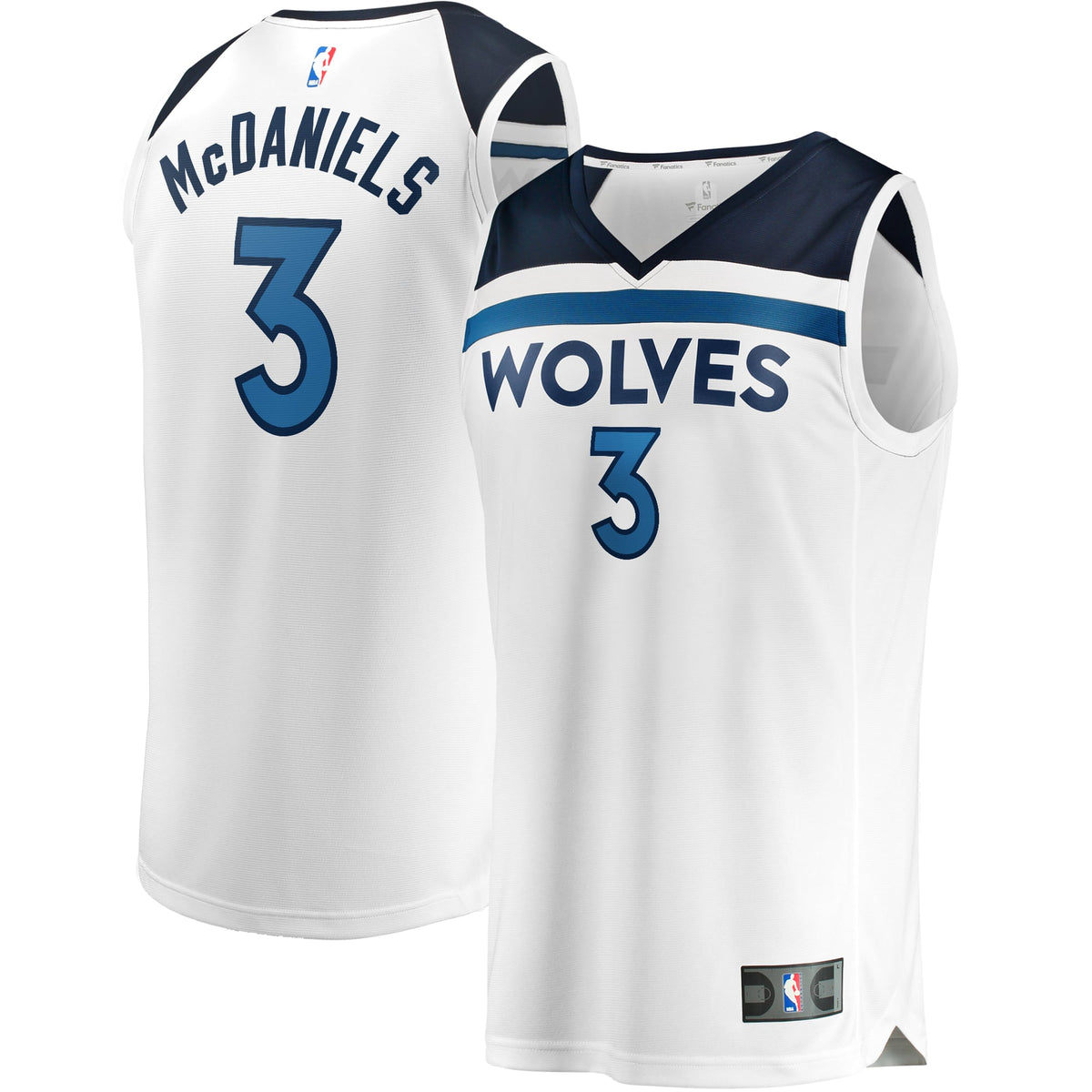 Minnesota Timberwolves Jaden McDaniels Fanatics White Fast Break Replica Player Jersey - Association Edition for Men product