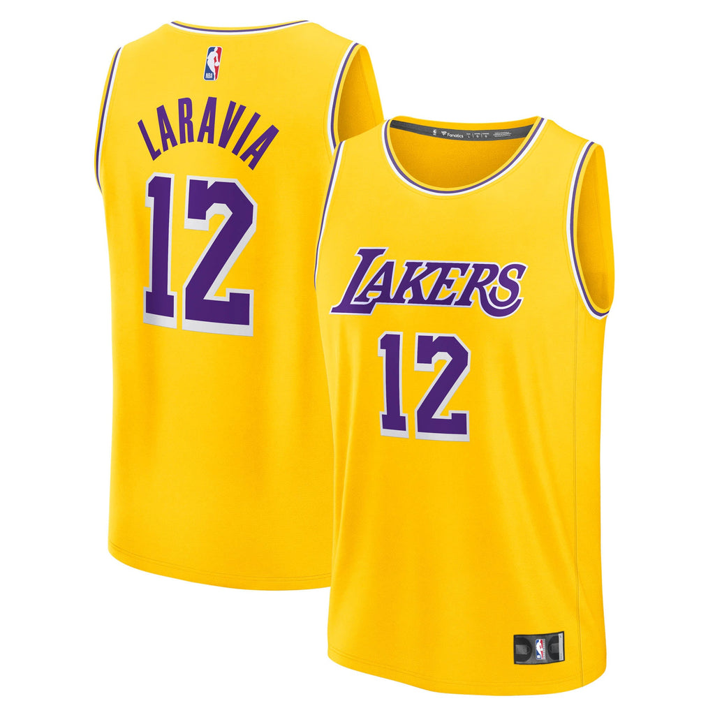 Los Angeles Lakers Jake LaRavia Fanatics Gold Fast Break Replica Jersey - Icon Edition for Men product image 1, provided for