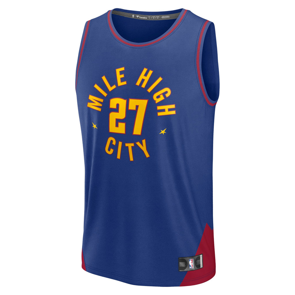 Denver Nuggets Jamal Murray Fanatics Blue Fast Break Replica Player Jersey - Statement Edition for Men product image 3,