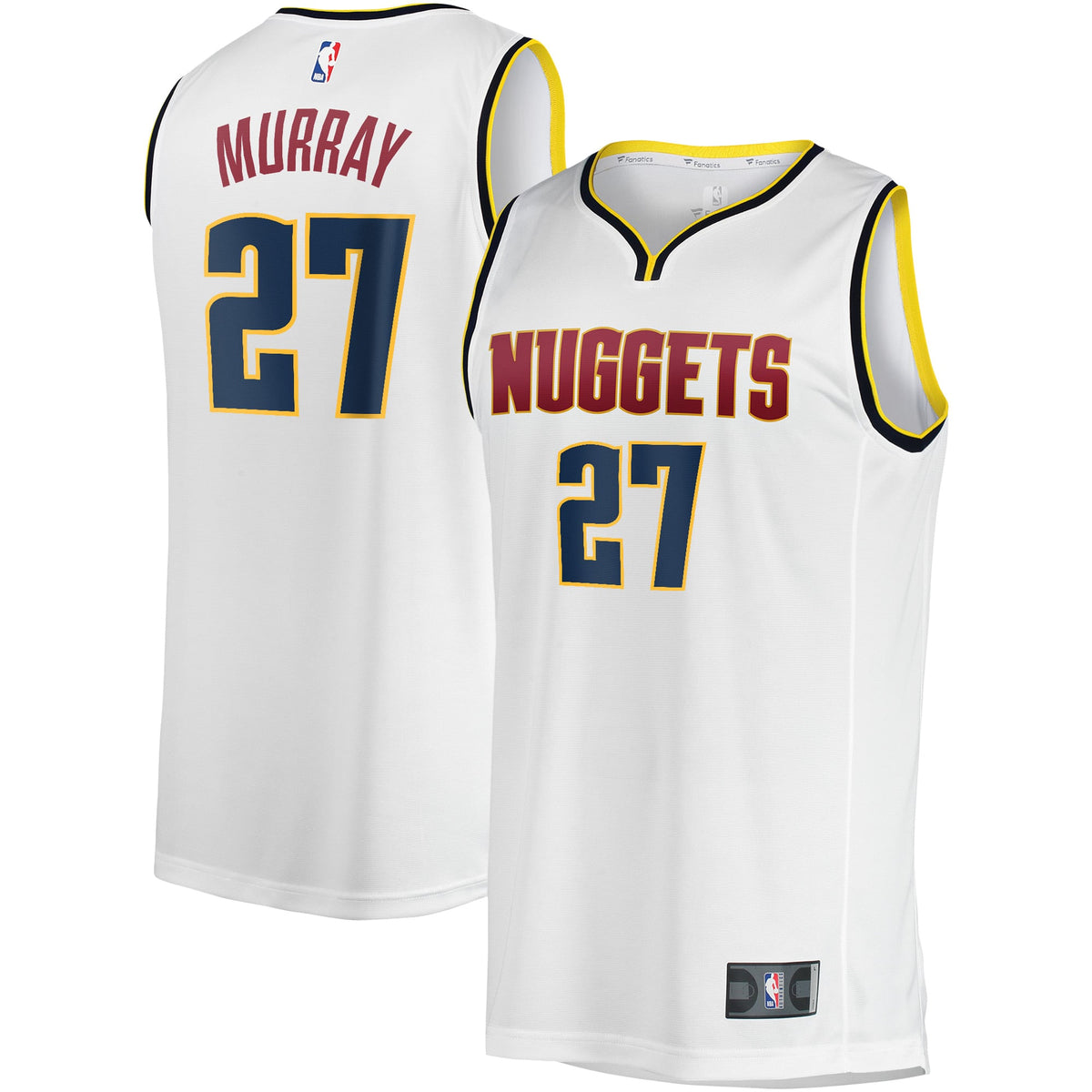 Denver Nuggets Jamal Murray Fanatics White Fast Break Player Jersey - Association Edition for Men product image 1, provided