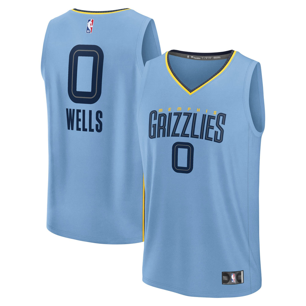 Memphis Grizzlies Jaylen Wells Fanatics Light Blue Fast Break Replica Player Jersey - Statement Edition for Men product