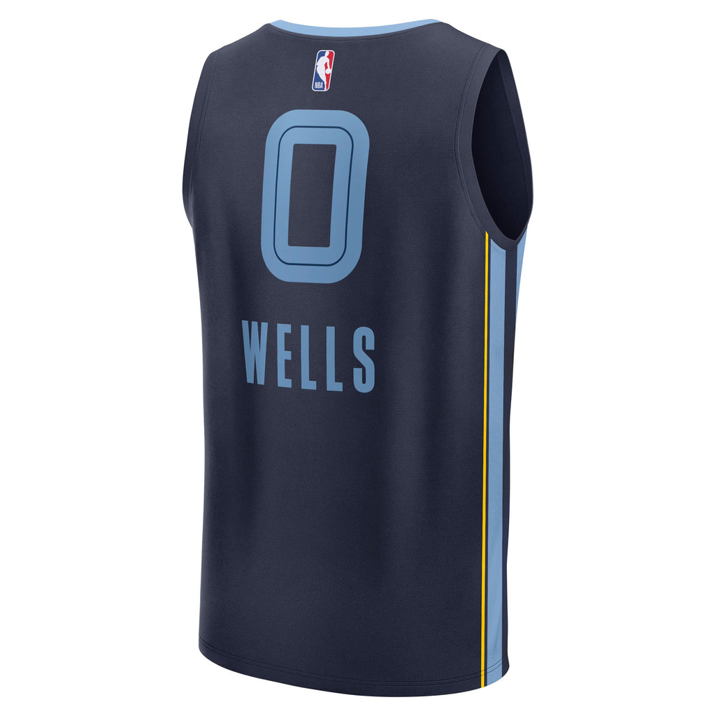 Memphis Grizzlies Jaylen Wells Fanatics Navy Fast Break Replica Player Jersey - Icon Edition for Men product image 4,