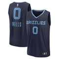 Memphis Grizzlies Jaylen Wells Fanatics Navy Fast Break Replica Player Jersey - Icon Edition for Men product image 1,