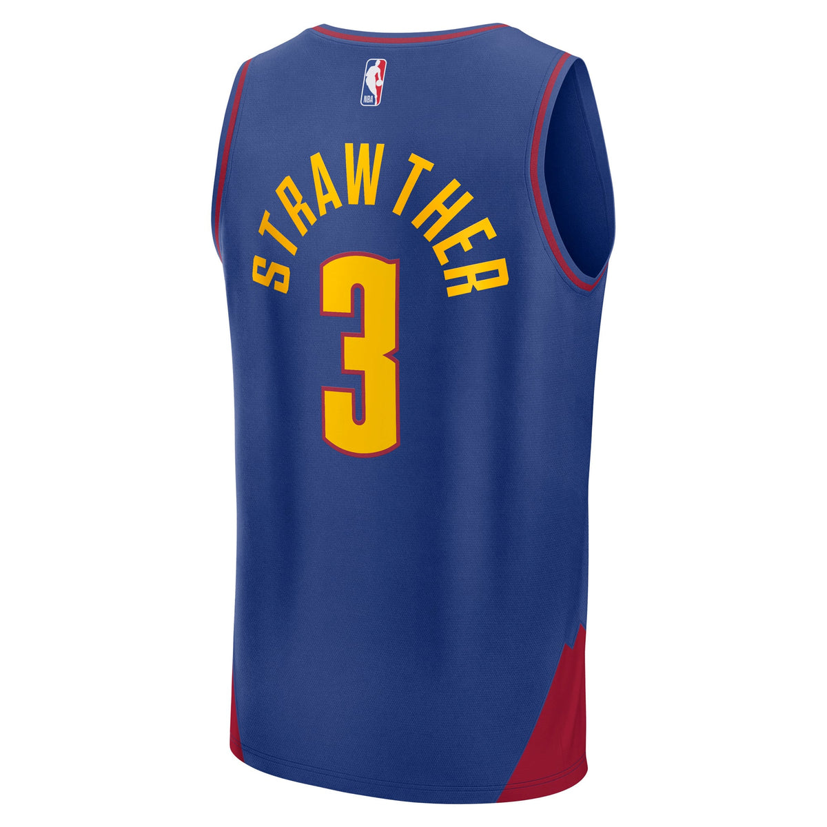 Denver Nuggets Julian Strawther Fanatics Blue Fast Break Replica Player Jersey - Statement Edition for Men product image 4,