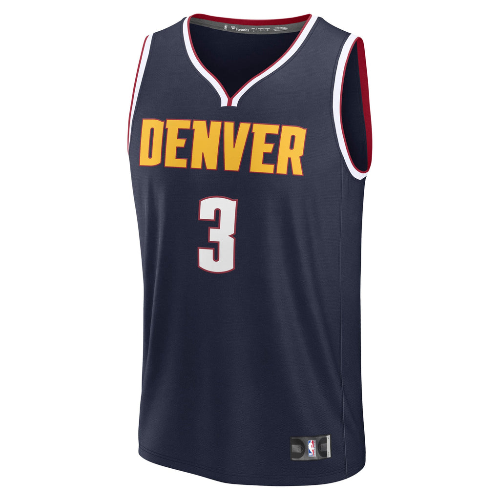 Denver Nuggets Julian Strawther Fanatics Navy Fast Break Replica Player Jersey - Icon Edition for Men product image 3,