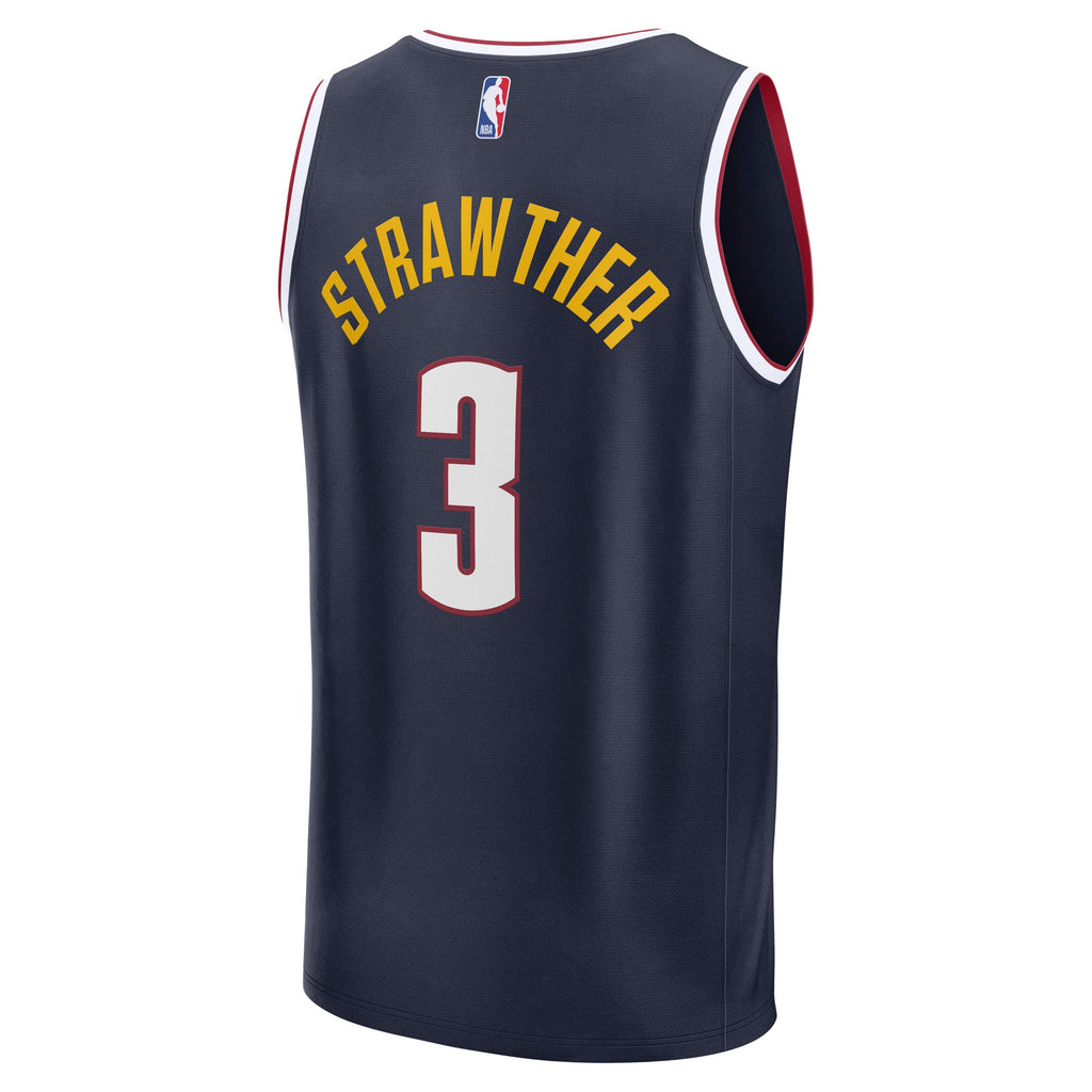 Denver Nuggets Julian Strawther Fanatics Navy Fast Break Replica Player Jersey - Icon Edition for Men product image 4,