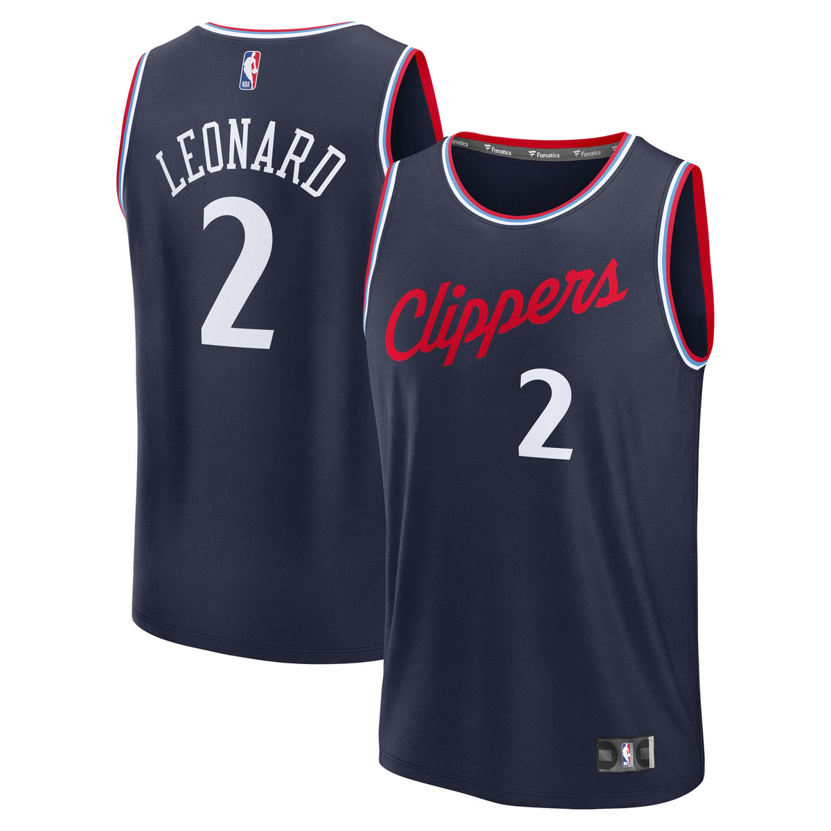 LA Clippers Kawhi Leonard Fanatics Navy Fast Break Replica Player Jersey - Icon Edition for Men product image 2, provided