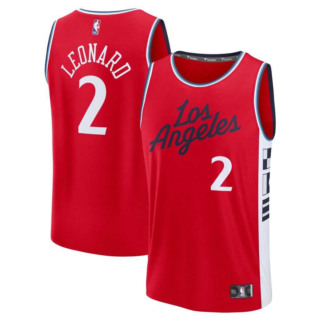 LA Clippers Kawhi Leonard Fanatics Red Fast Break Replica Player Jersey - Statement Edition for Men product image 2,