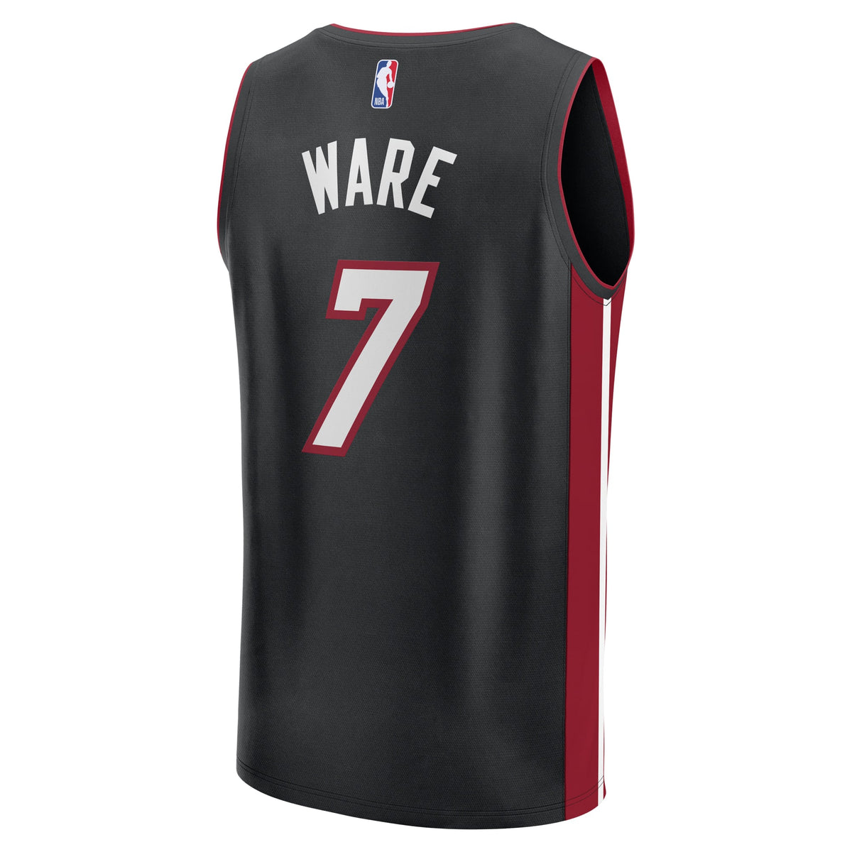 Miami Heat Kel'el Ware Fanatics Black Fast Break Replica Player Jersey - Icon Edition for Men product image 4, provided for