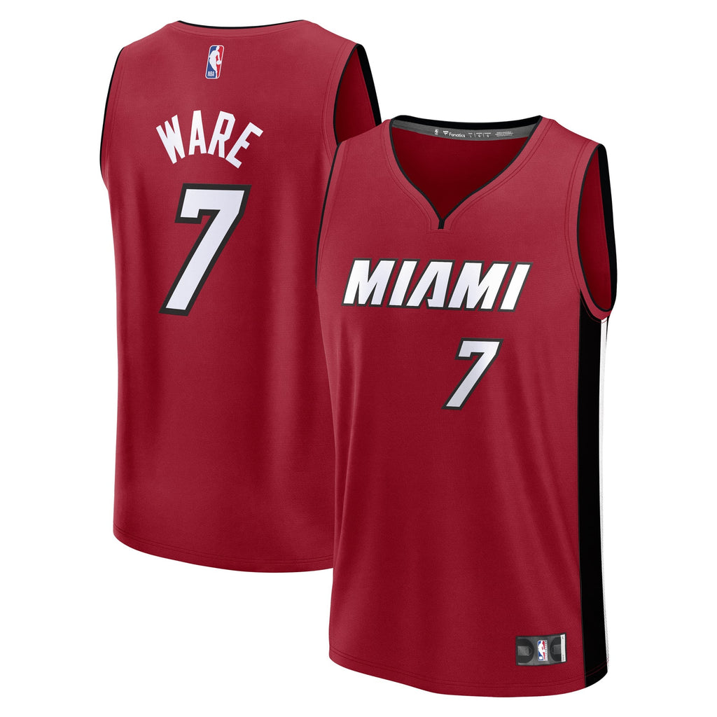 Miami Heat Kel'el Ware Fanatics Red Fast Break Player Jersey - Statement Edition for Men product image 1, provided for