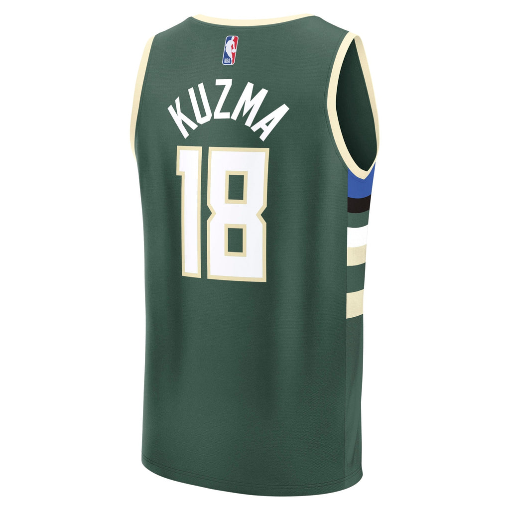 Milwaukee Bucks Kyle Kuzma Fanatics Hunter Green Fast Break Replica Player Jersey - Icon Edition for Men product image 4,