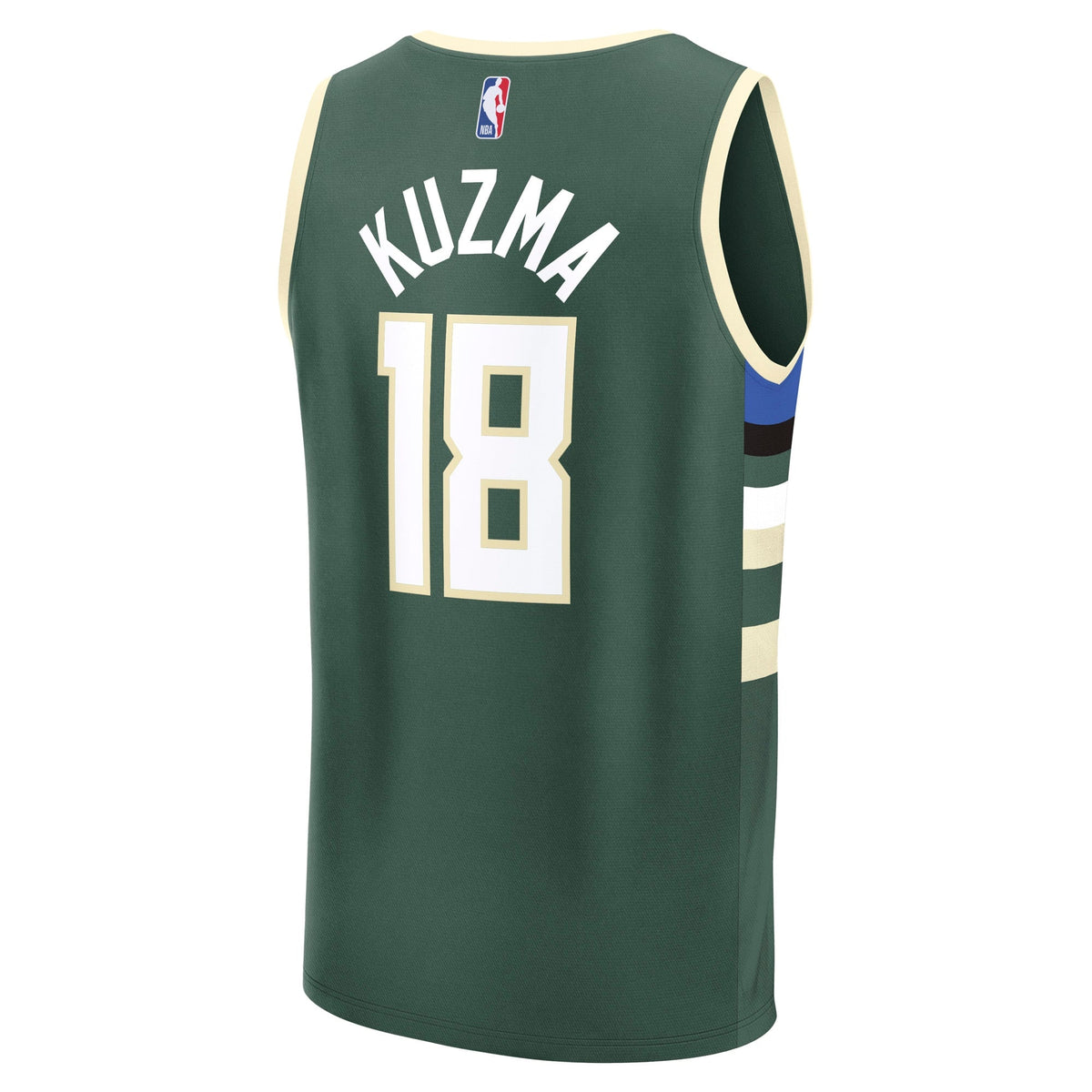 Milwaukee Bucks Kyle Kuzma Fanatics Hunter Green Fast Break Replica Player Jersey - Icon Edition for Men product image 4,