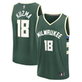Milwaukee Bucks Kyle Kuzma Fanatics Hunter Green Fast Break Replica Player Jersey - Icon Edition for Men product image 1,