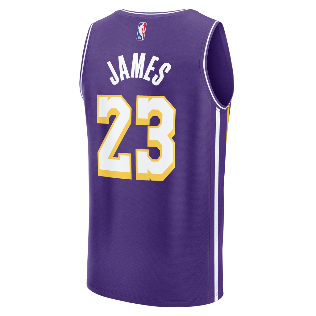 Los Angeles Lakers LeBron James Fanatics Purple Fast Break Jersey - Statement Edition for Men product image 4, provided for