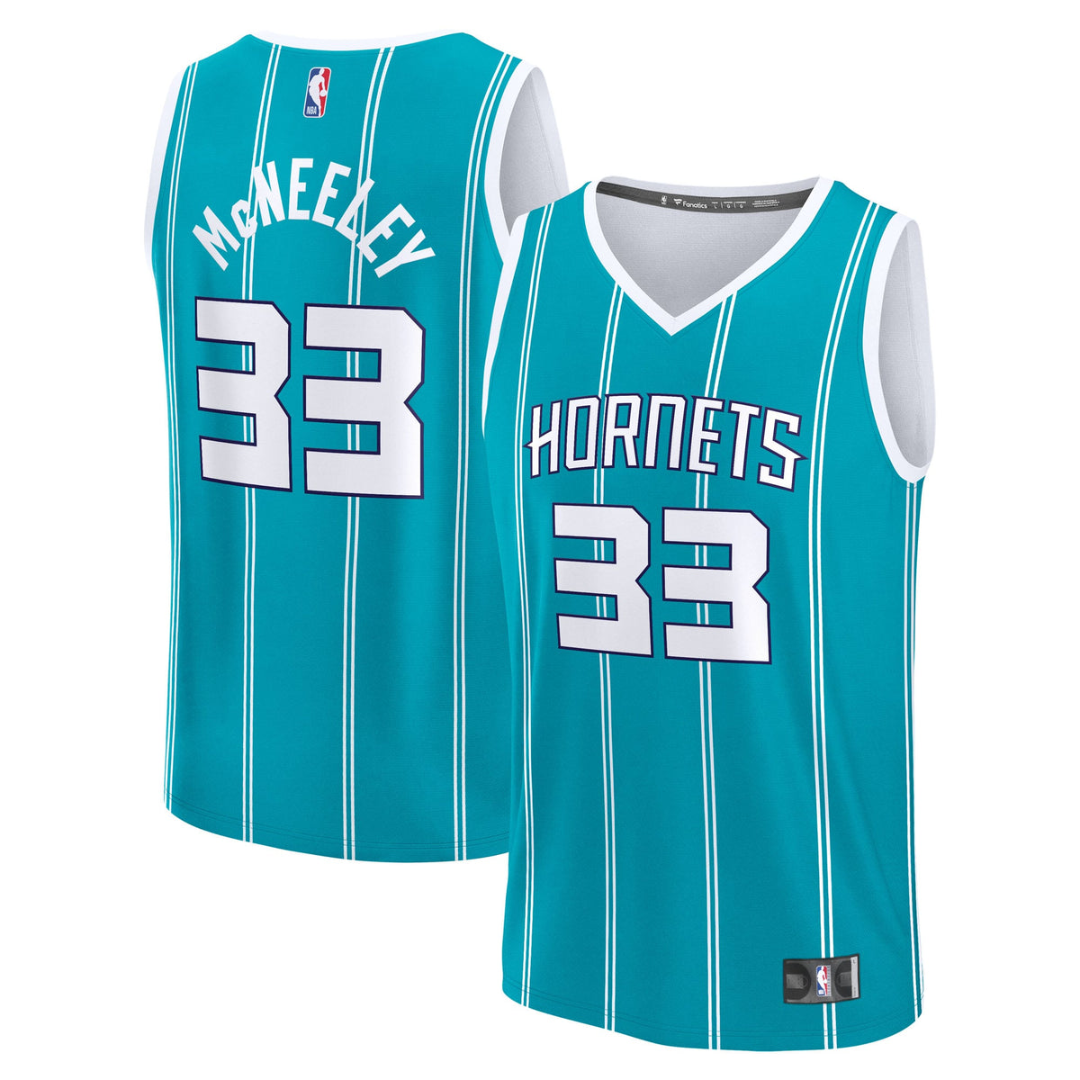 Charlotte Hornets Liam McNeeley Fanatics Teal Fast Break Replica Jersey - Icon Edition for Men product image 2, provided for