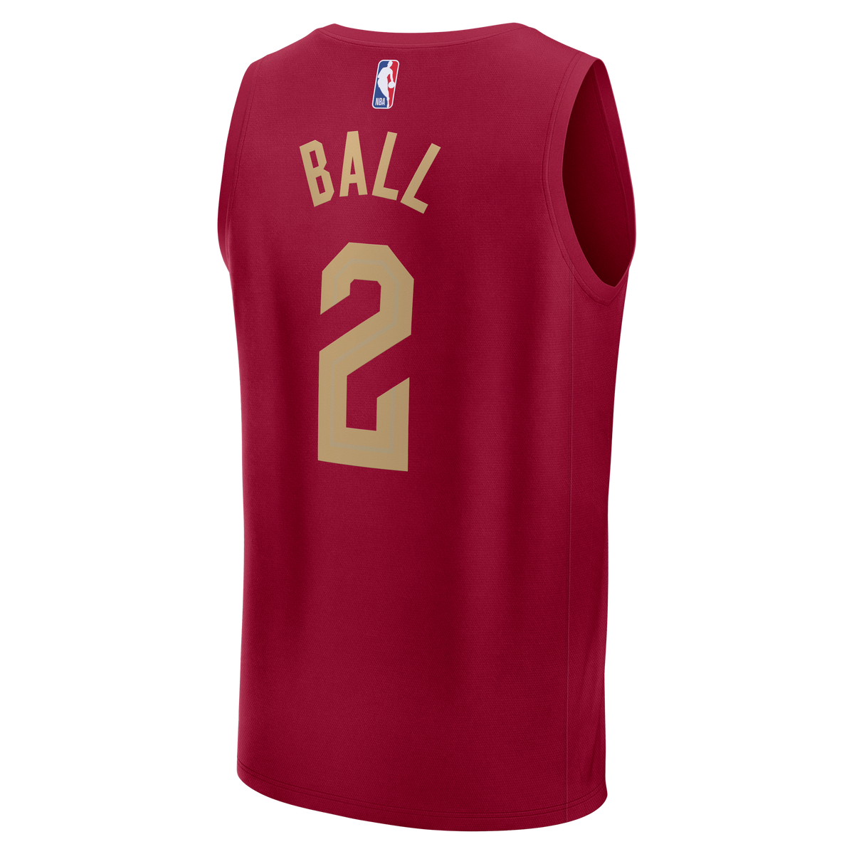Cleveland Cavaliers Lonzo Ball Fanatics Wine Fast Break Replica Jersey - Icon Edition for Men product image 4, provided for