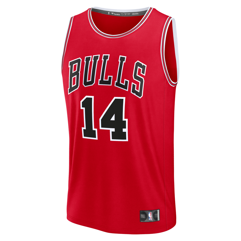 Chicago Bulls Matas Buzelis Fanatics Red Fast Break Replica Player Jersey - Icon Edition for Men product image 7, provided