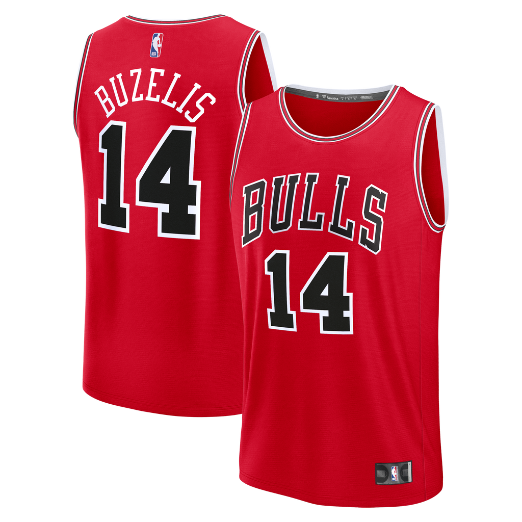 Chicago Bulls Matas Buzelis Fanatics Red Fast Break Replica Player Jersey - Icon Edition for Men product image 1, provided