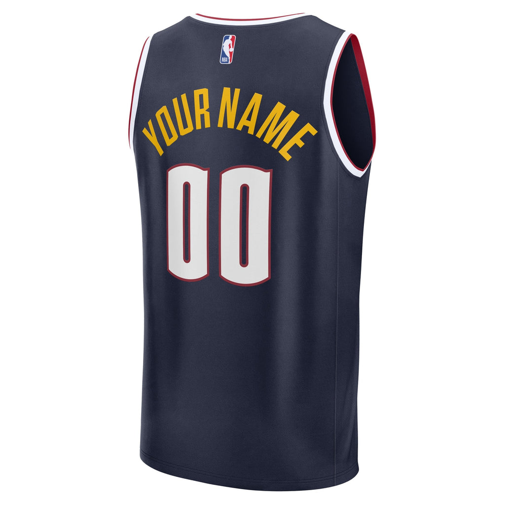 Denver Nuggets Fanatics Navy Fast Break Custom Jersey - Icon Edition for Men product image 4, provided for visual reference