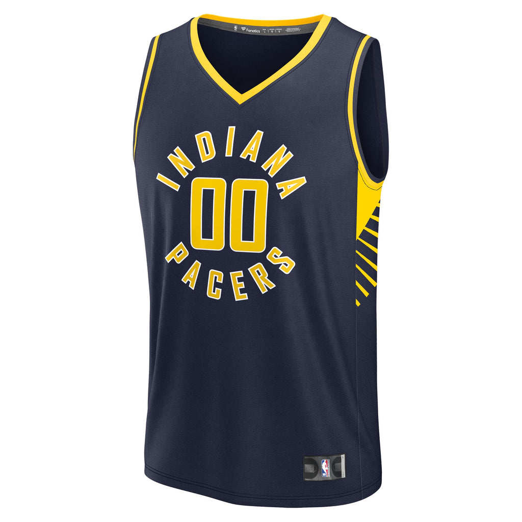 Indiana Pacers Fanatics Navy Fast Break Custom Jersey - Icon Edition for Men product image 3, provided for visual reference