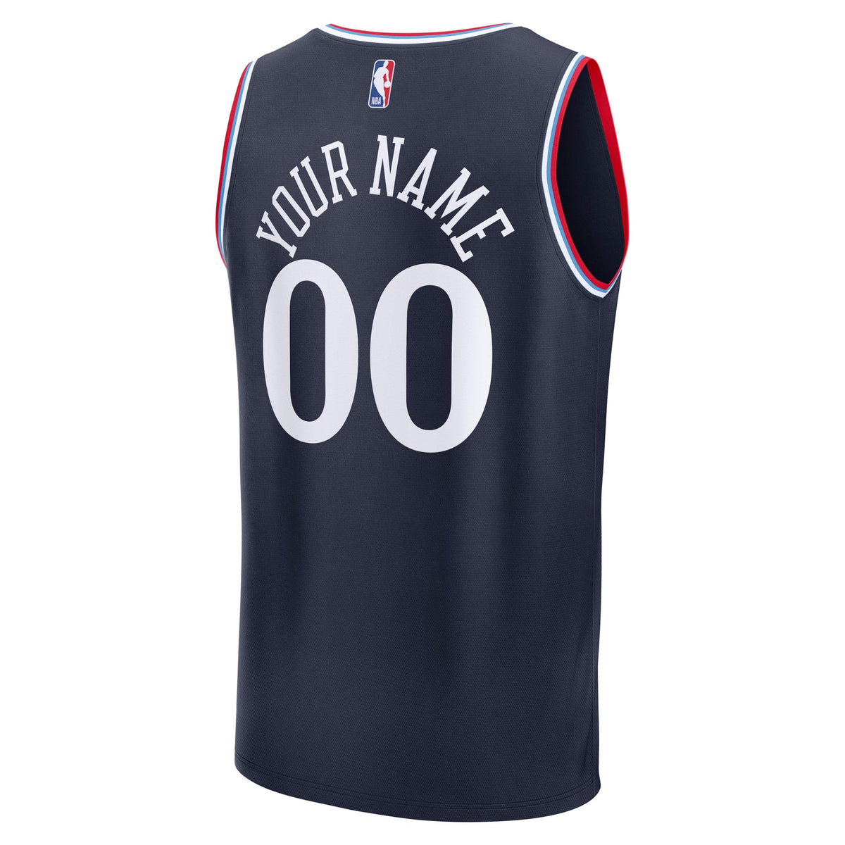 LA Clippers Fanatics Navy Fast Break Custom Jersey - Icon Edition for Men product image 4, provided for visual reference and