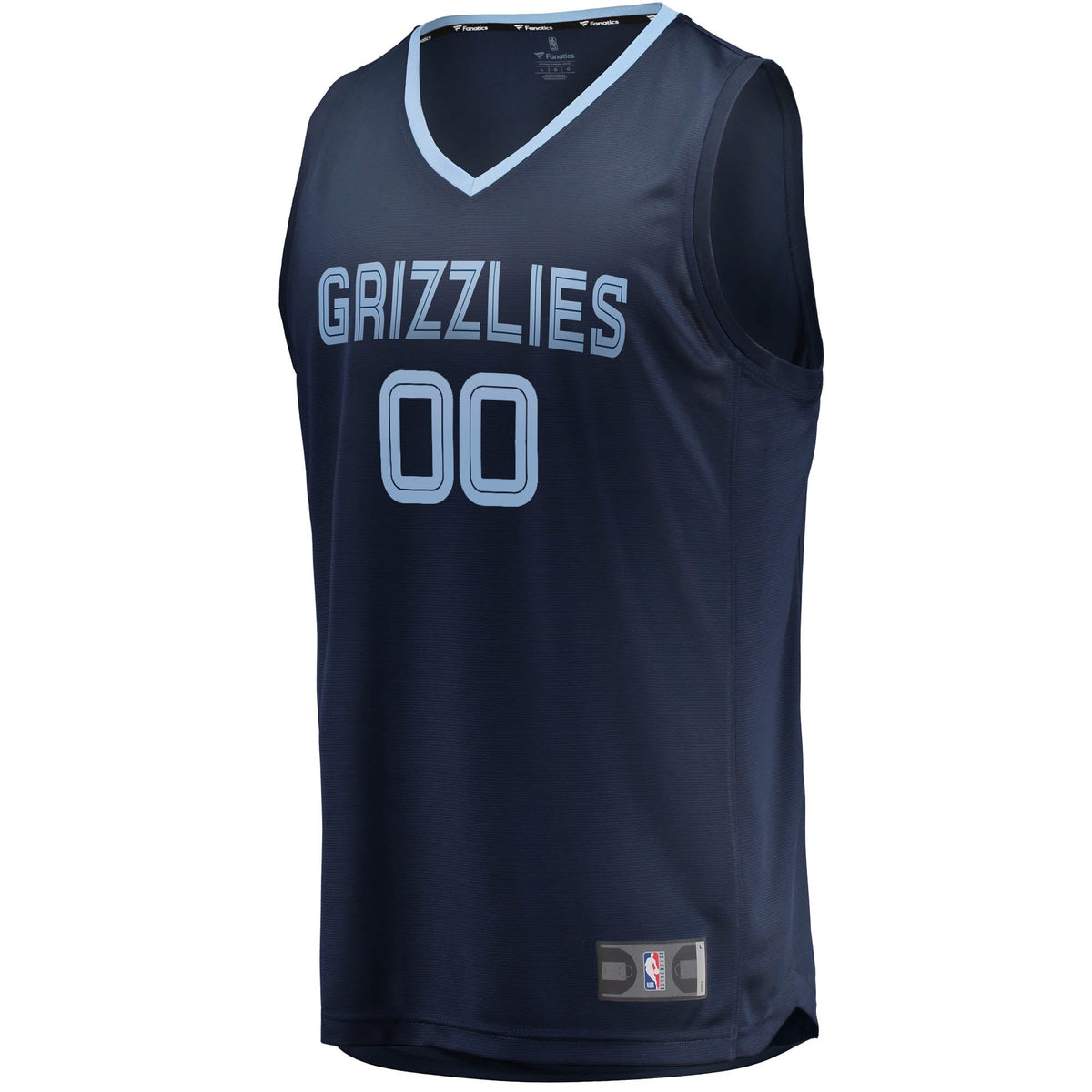 Memphis Grizzlies Fanatics Navy Fast Break Custom Replica Jersey - Icon Edition for Men product image 3, provided for visual