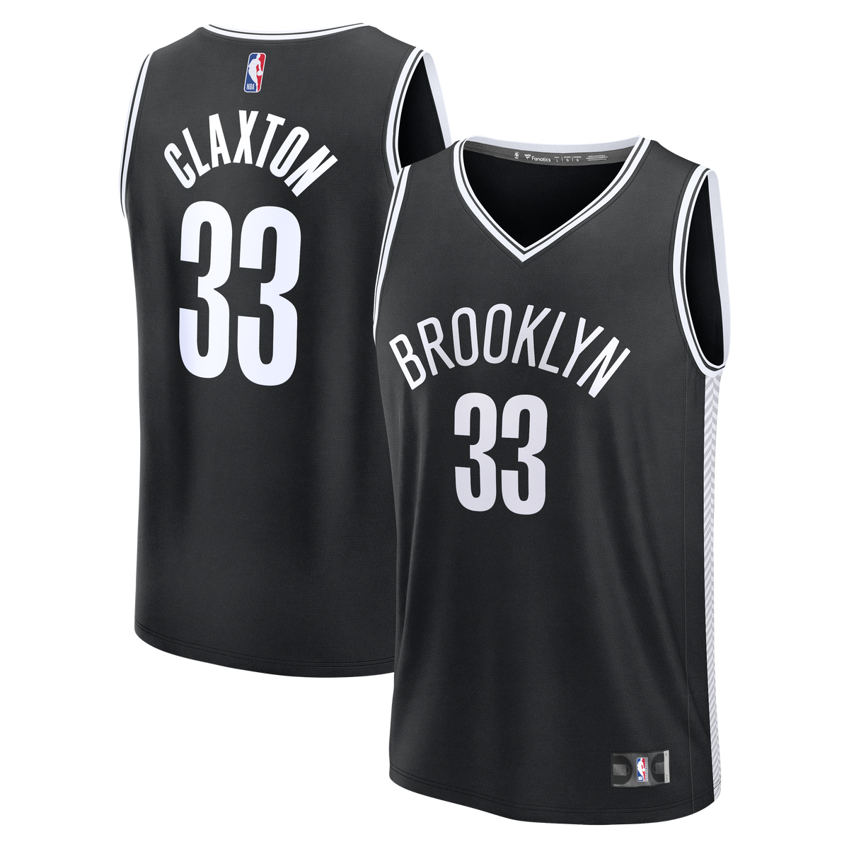 Brooklyn Nets Nic Claxton Fanatics Black Fast Break Replica Jersey - Icon Edition for Men product image 2, provided for