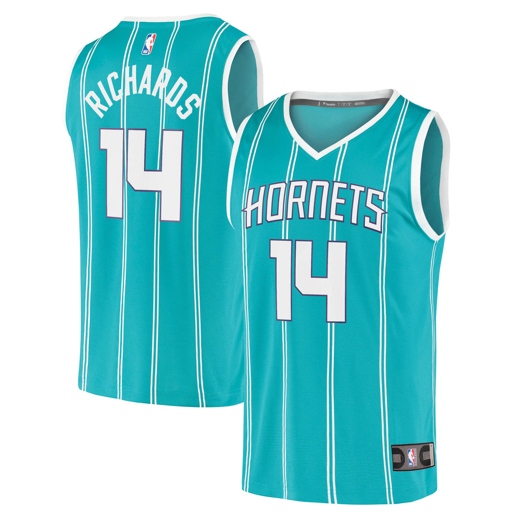Charlotte Hornets Nick Richards Fanatics Teal Fast Break Replica Jersey - Icon Edition for Men product image 2, provided for