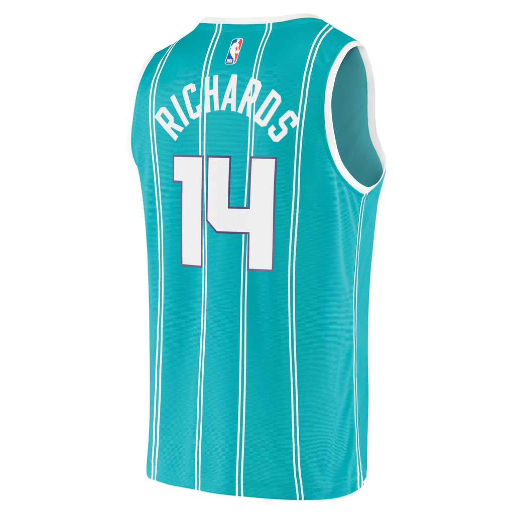 Charlotte Hornets Nick Richards Fanatics Teal Fast Break Replica Jersey - Icon Edition for Men product image 4, provided for
