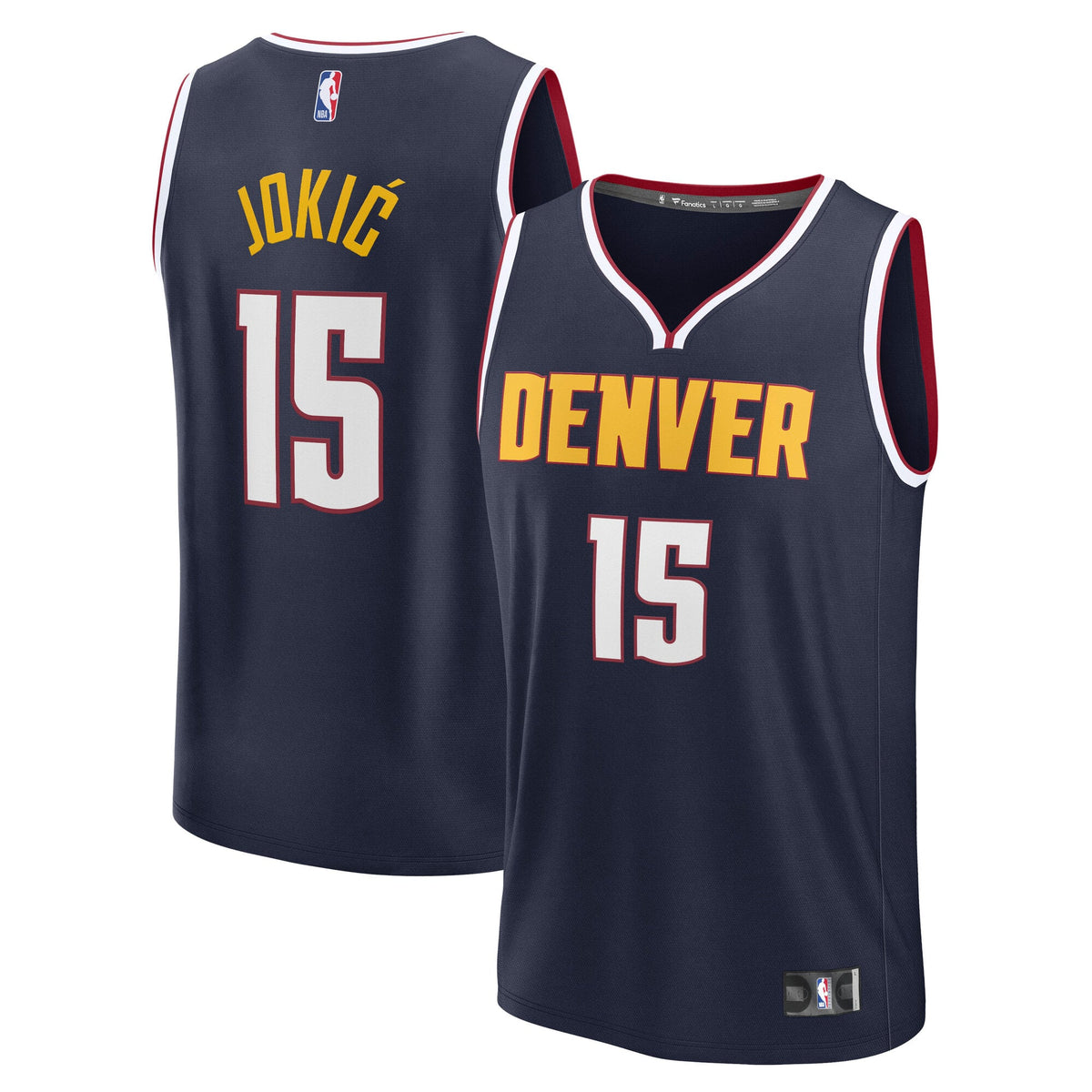 Denver Nuggets Nikola Jokic Fanatics Navy Fast Break Replica Player Jersey - Icon Edition for Men product image 2, provided