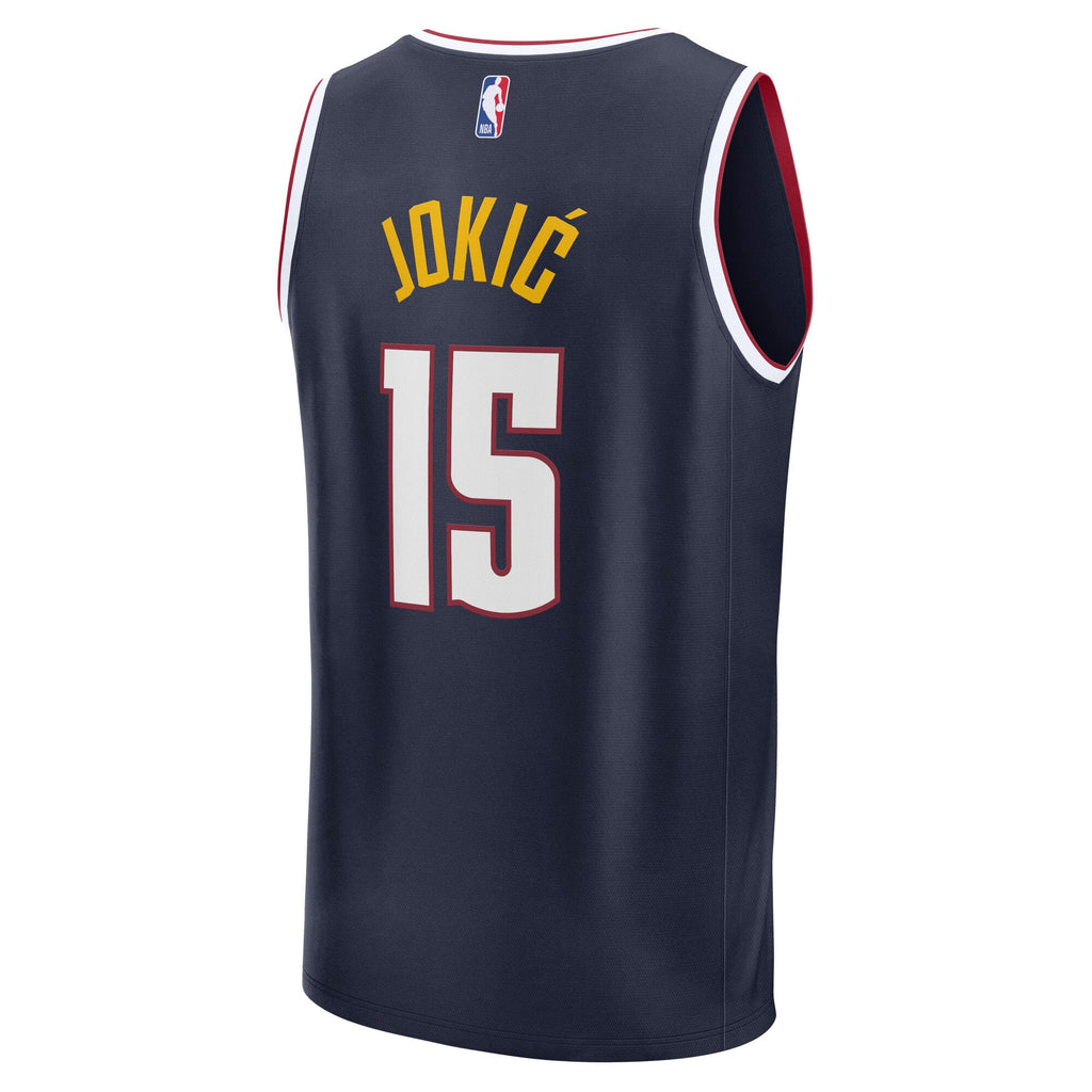 Denver Nuggets Nikola Jokic Fanatics Navy Fast Break Replica Player Jersey - Icon Edition for Men product image 4, provided