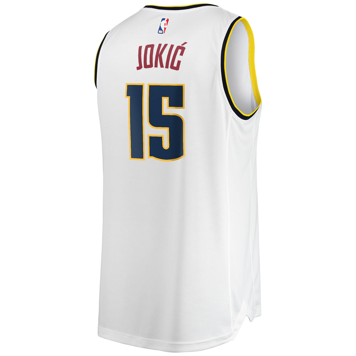 Denver Nuggets Nikola Jokic Fanatics White Fast Break Player Jersey - Association Edition for Men product image 4, provided
