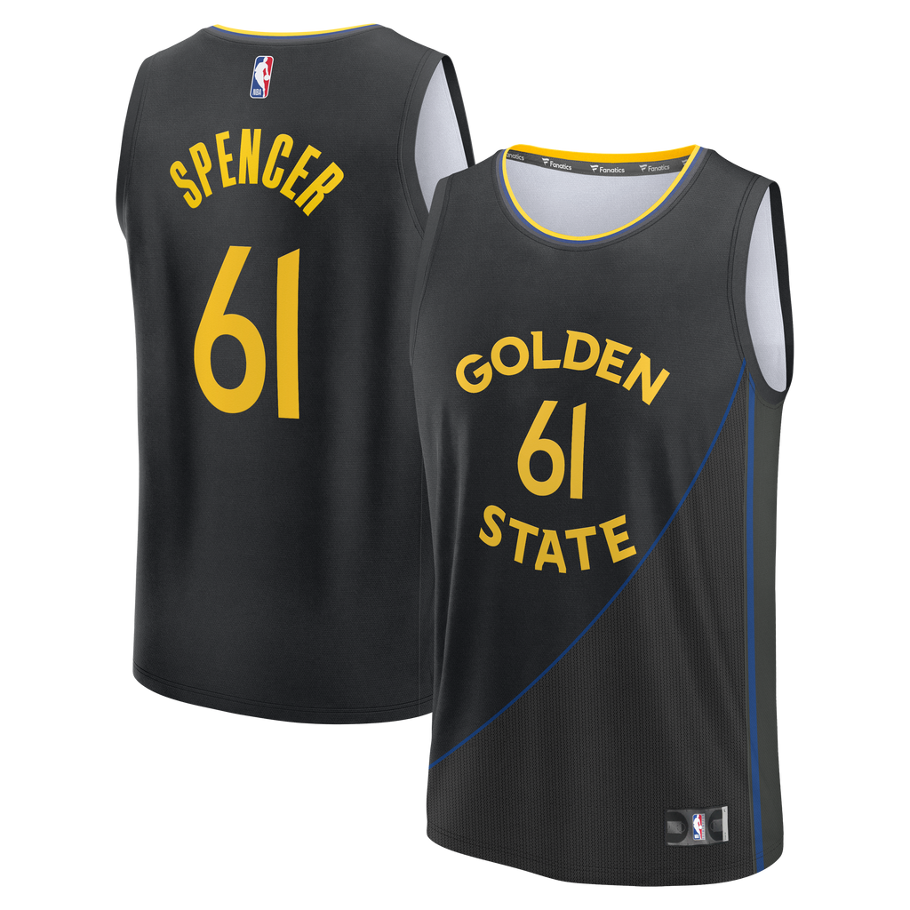 Golden State Warriors Pat Spencer Fanatics Black Fast Break Replica Player Jersey - Statement Edition for Men product image