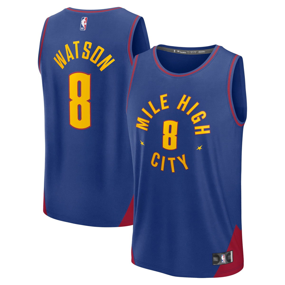 Denver Nuggets Peyton Watson Fanatics Blue Fast Break Replica Player Jersey - Statement Edition for Men product image 2,