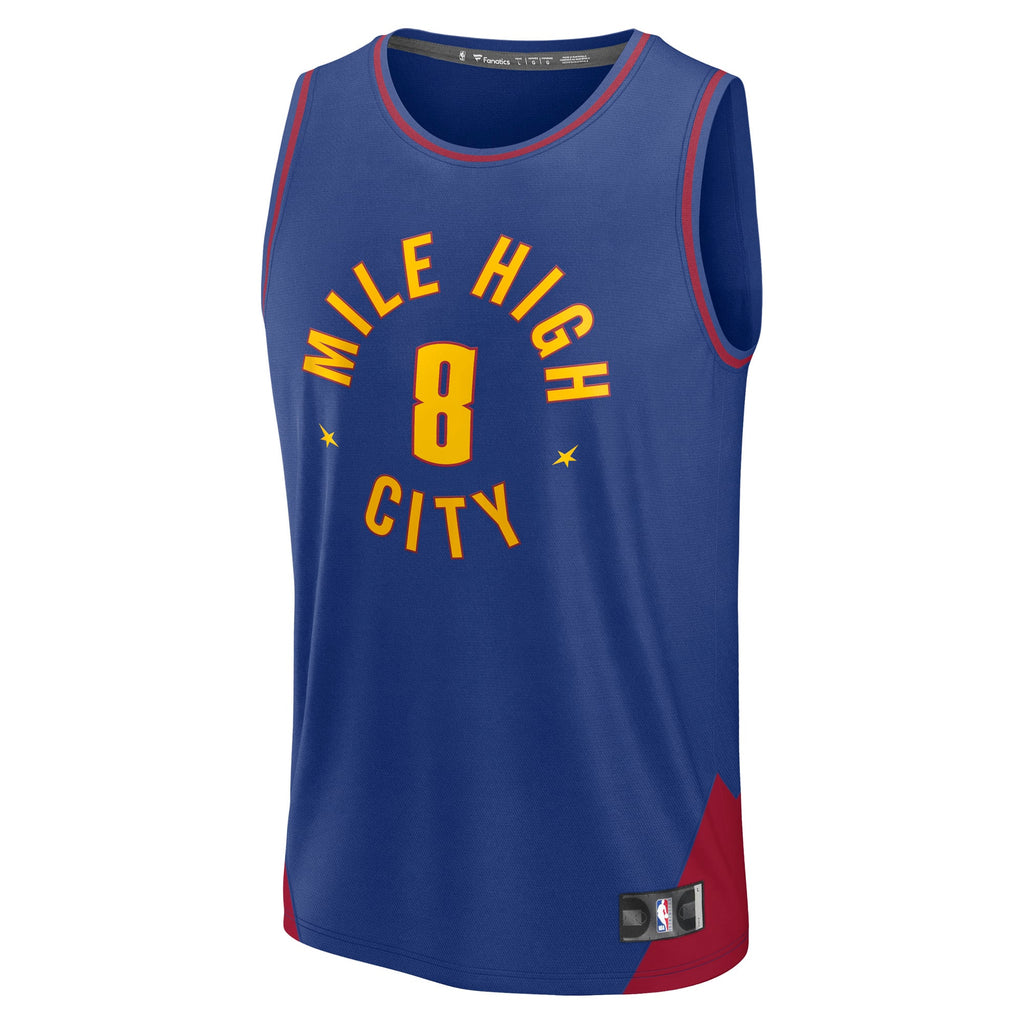 Denver Nuggets Peyton Watson Fanatics Blue Fast Break Replica Player Jersey - Statement Edition for Men product image 3,