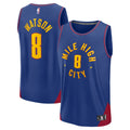 Denver Nuggets Peyton Watson Fanatics Blue Fast Break Replica Player Jersey - Statement Edition for Men product image 1,