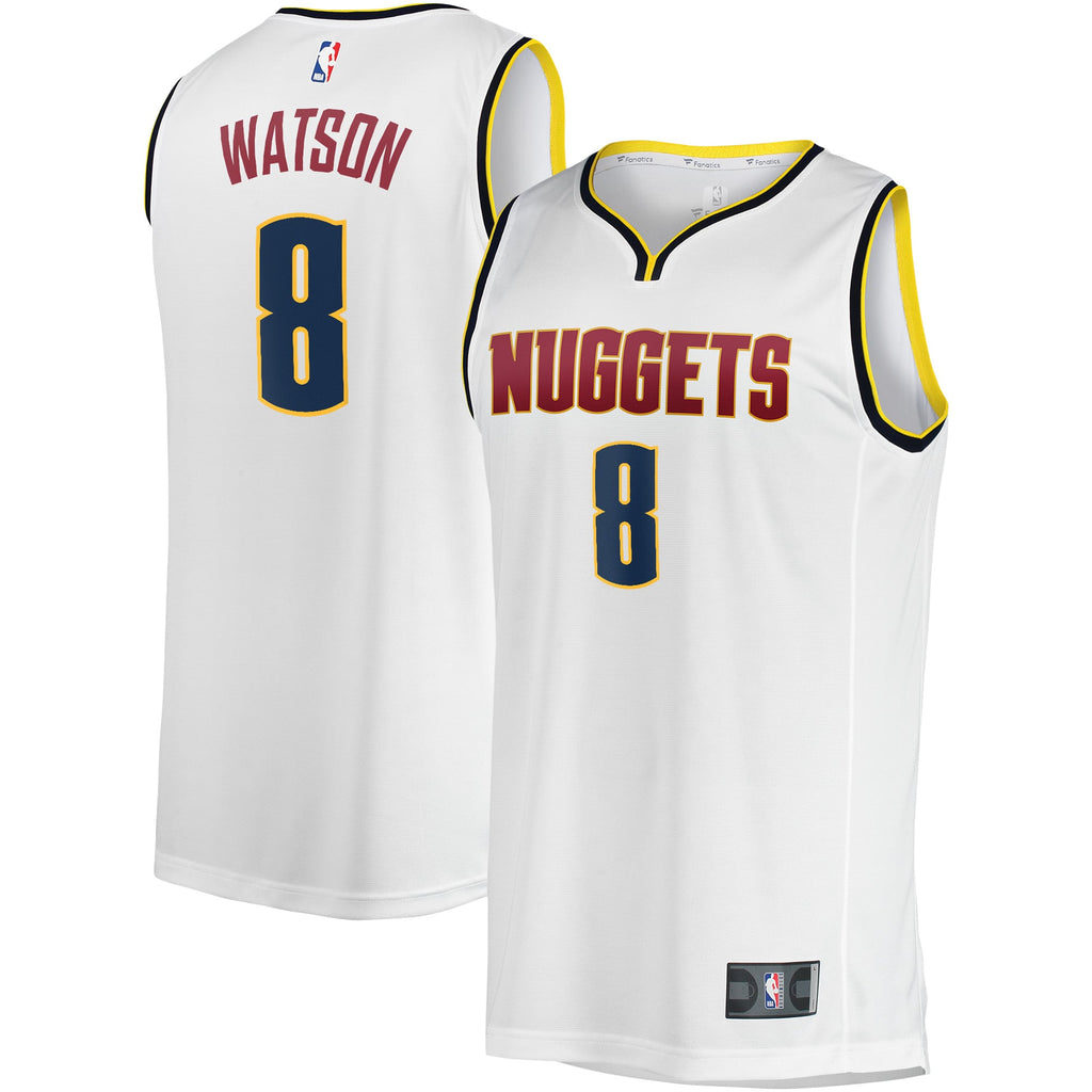 Denver Nuggets Peyton Watson Fanatics White Fast Break Player Jersey - Association Edition for Men product image 1, provided