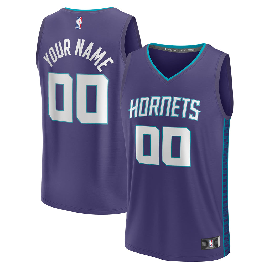 Charlotte Hornets Fanatics Purple Fast Break Custom Jersey - Statement Edition for Men product image 2, provided for visual